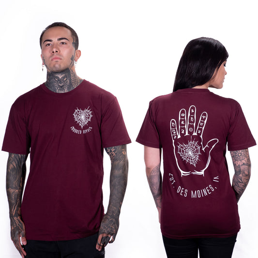 Spider Hand Tee (Burgundy)